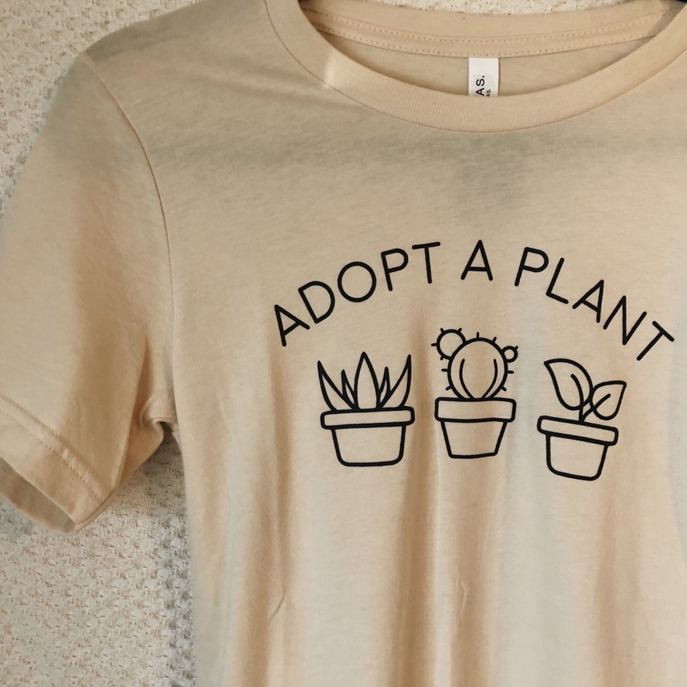 Cream “Adopt a Plant” T-Shirt